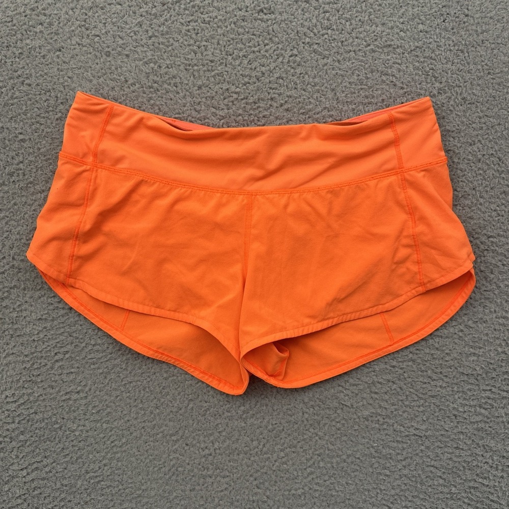Lululemon Speed Up Shorts Low Rise 2.5" Highlight Orange Athletic Women's 6